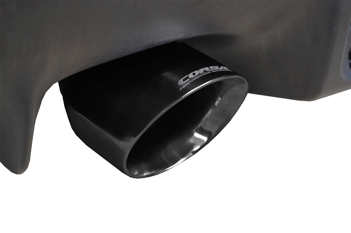 Corsa Cat-Back Exhaust with Black Sport Dual Tips for Mitsubishi Evo X (14858BLK)