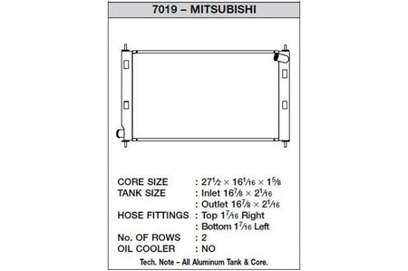 CSF Mitsubishi Evo X Factory Replacement Radiator (7019)