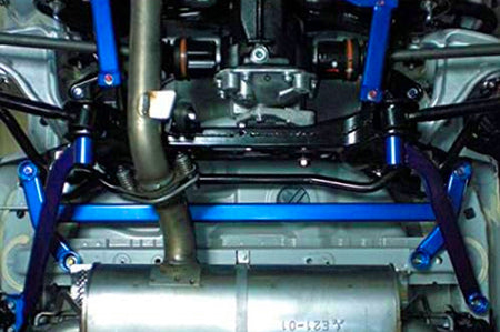 Cusco Power Brace Rear Member Rear for Mitsubishi Evo X (566 492 RR) chassis brace installed