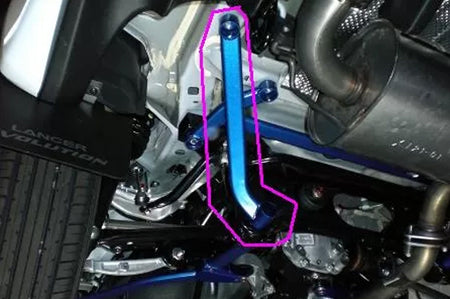Cusco Power Brace Rear Member Side for Mitsubishi Evo X (566 492 RS)