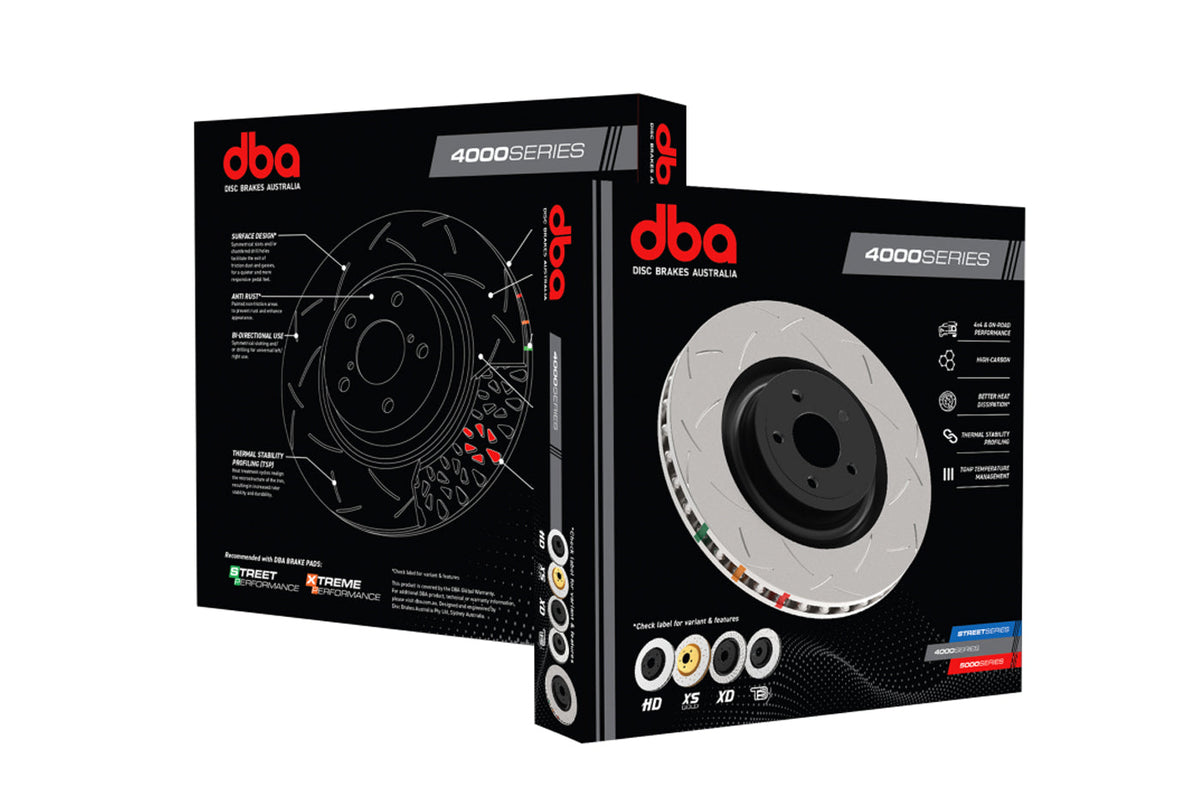 DBA 4000 XS Drilled Slotted Rotor for Evo 5-9 (4418XS 4419XS)