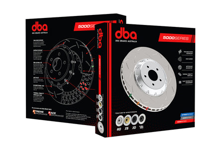DBA 5000 T3 2-Piece Slotted Front Rotor for Subaru WRX/STi