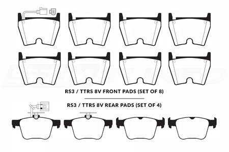 EBC Yellowstuff Brake Pads for RS3 TTRS 8V