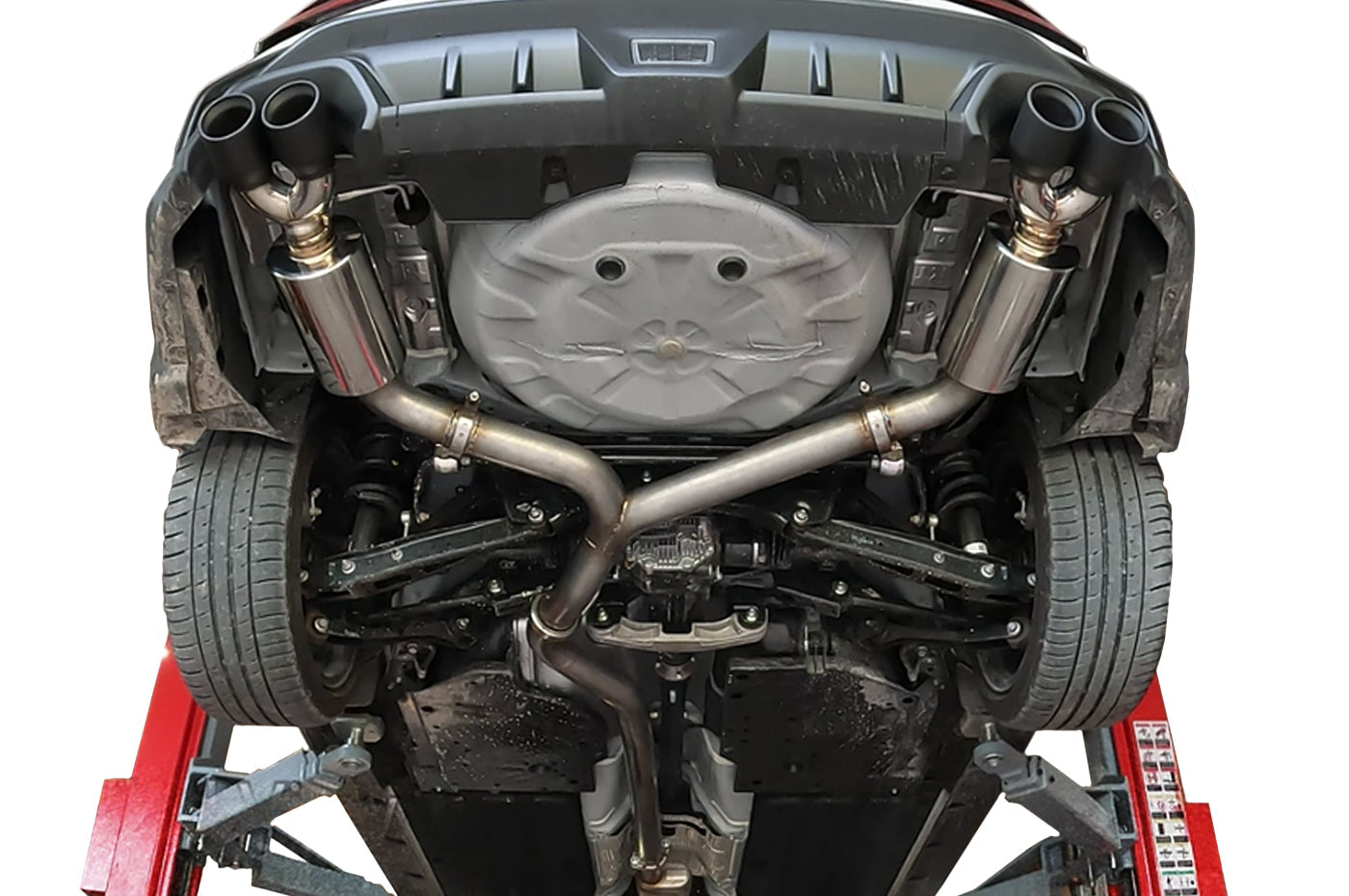 ETS 2022+ WRX Dual Exit Catback (with mufflers and black tips)