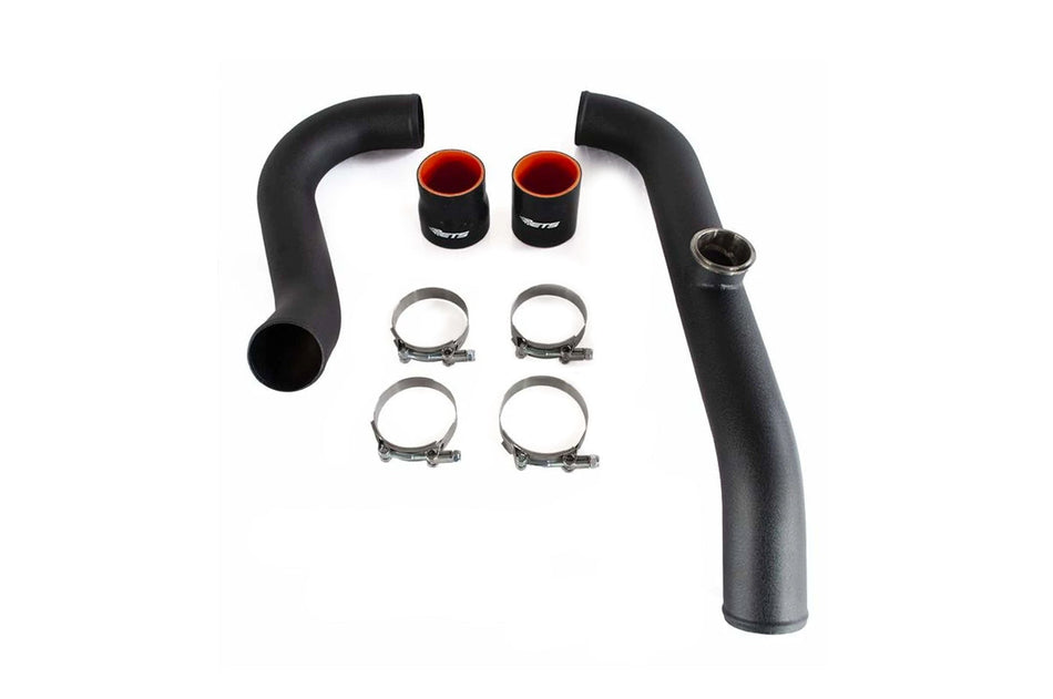 Kit de durites d'intercooler supérieures ETS Short Route pour Evo 8/9 (noir froissé)