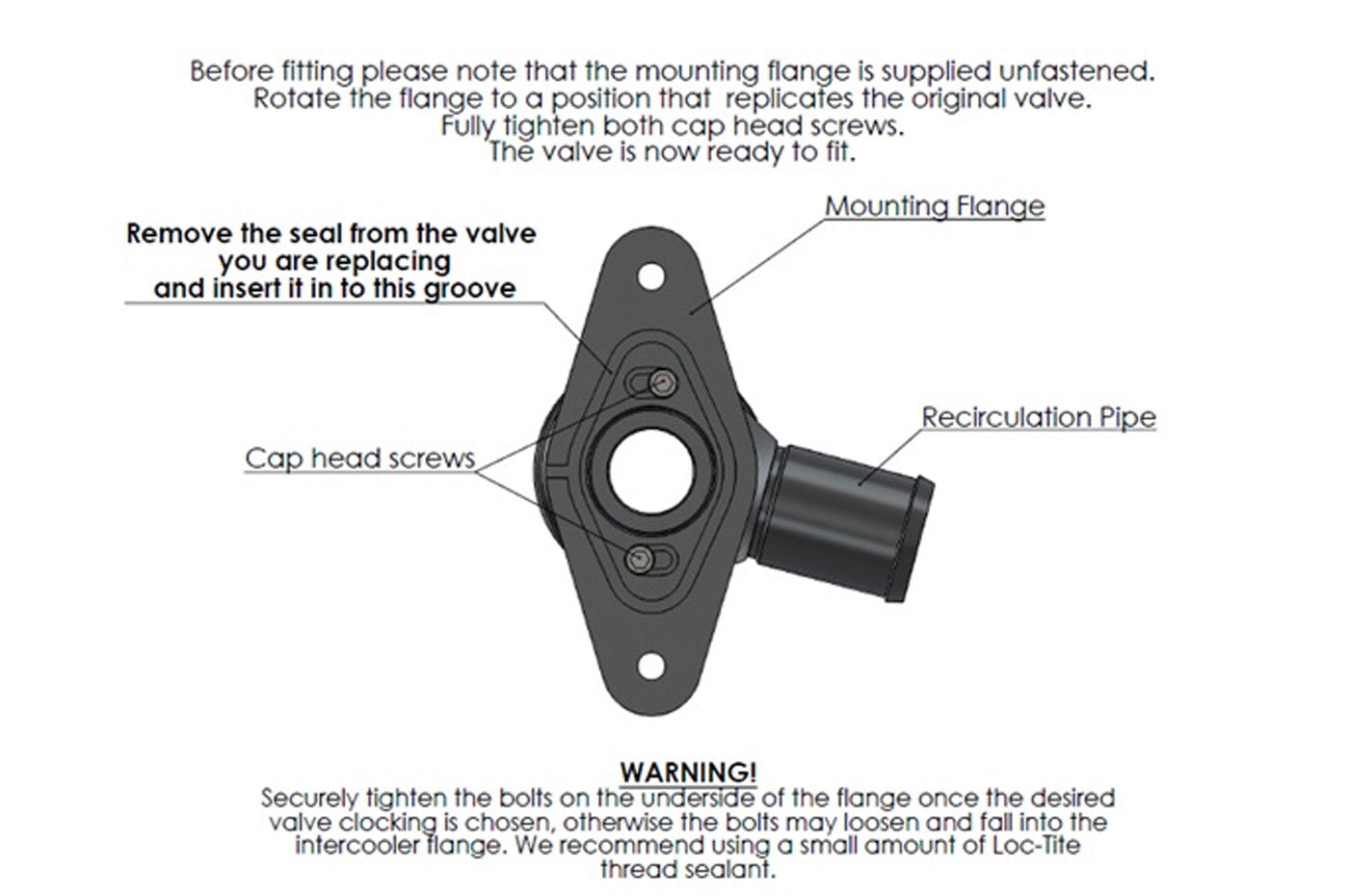 Forge Motorsport Blow Off Valve for 2008-2014 Subaru Impreza WRX (FMWRX301B) warning
