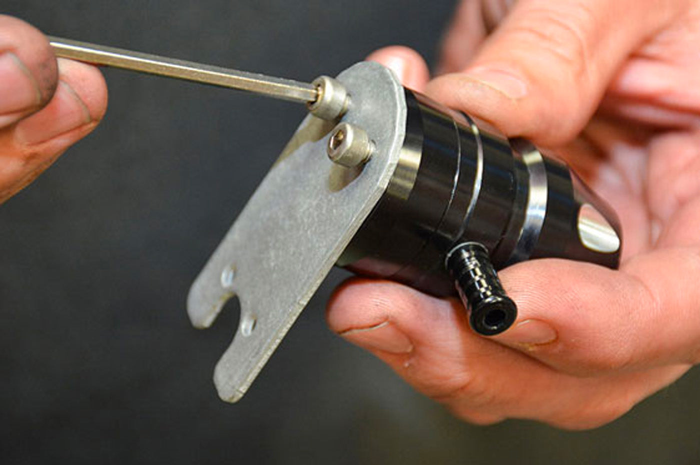 Forge Motorsport Intake Pressure Compensation Valve (FMIPCV) being installed