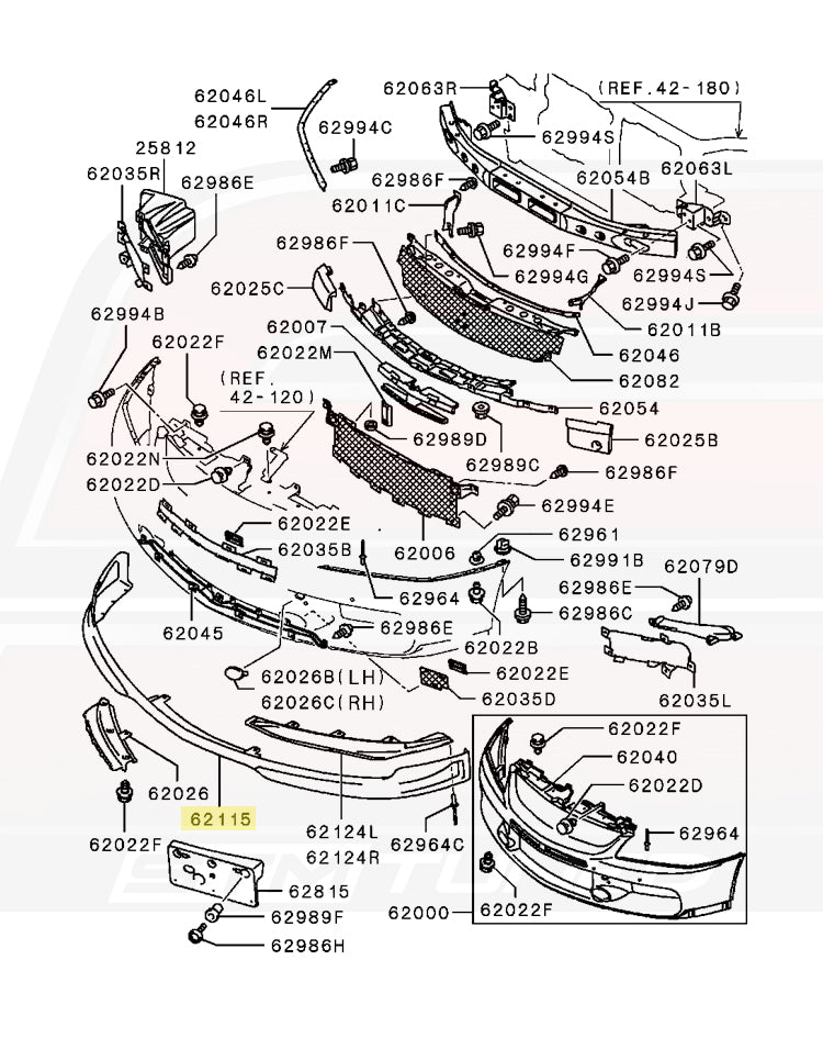 Mitsubishi OEM Front Lip for Evo 9 SE (6512A149WA)