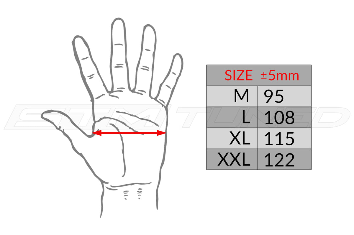Gloveworks Black Nitrile Diamond Textured Shop Glove Size Guide