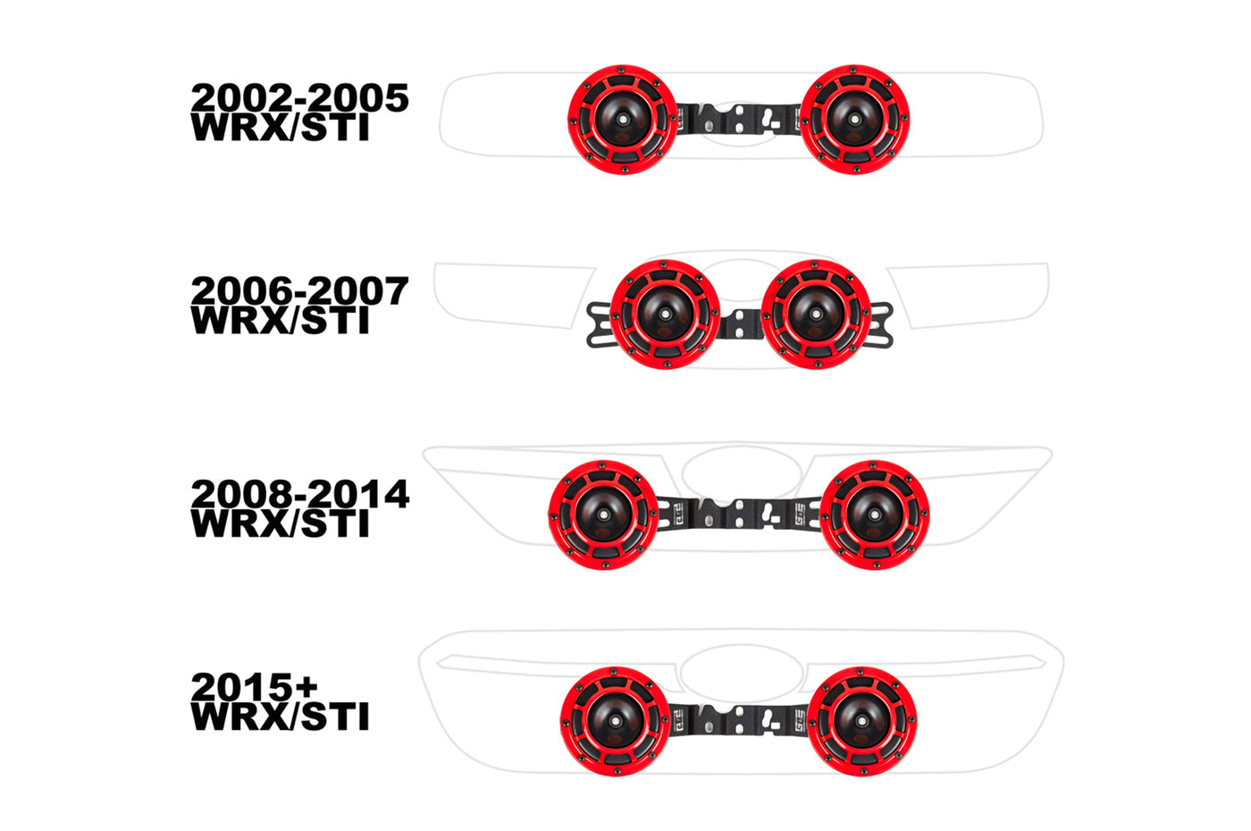 GrimmSpeed BroTie Hella Horns Mounting Bracket for WRX/STi (040004)
