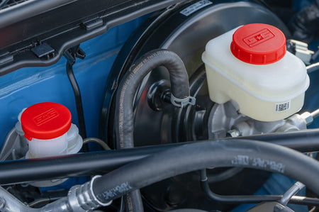 GrimmSpeed Engine Bay Dress Up Caps for 2022+ Subaru WRX (GRM113121RED) fits VB WRX, BRZ and 86 Brake master cylinder cap, clutch master cylinder cap, coolant tank cap, washer fluid reservoir cap