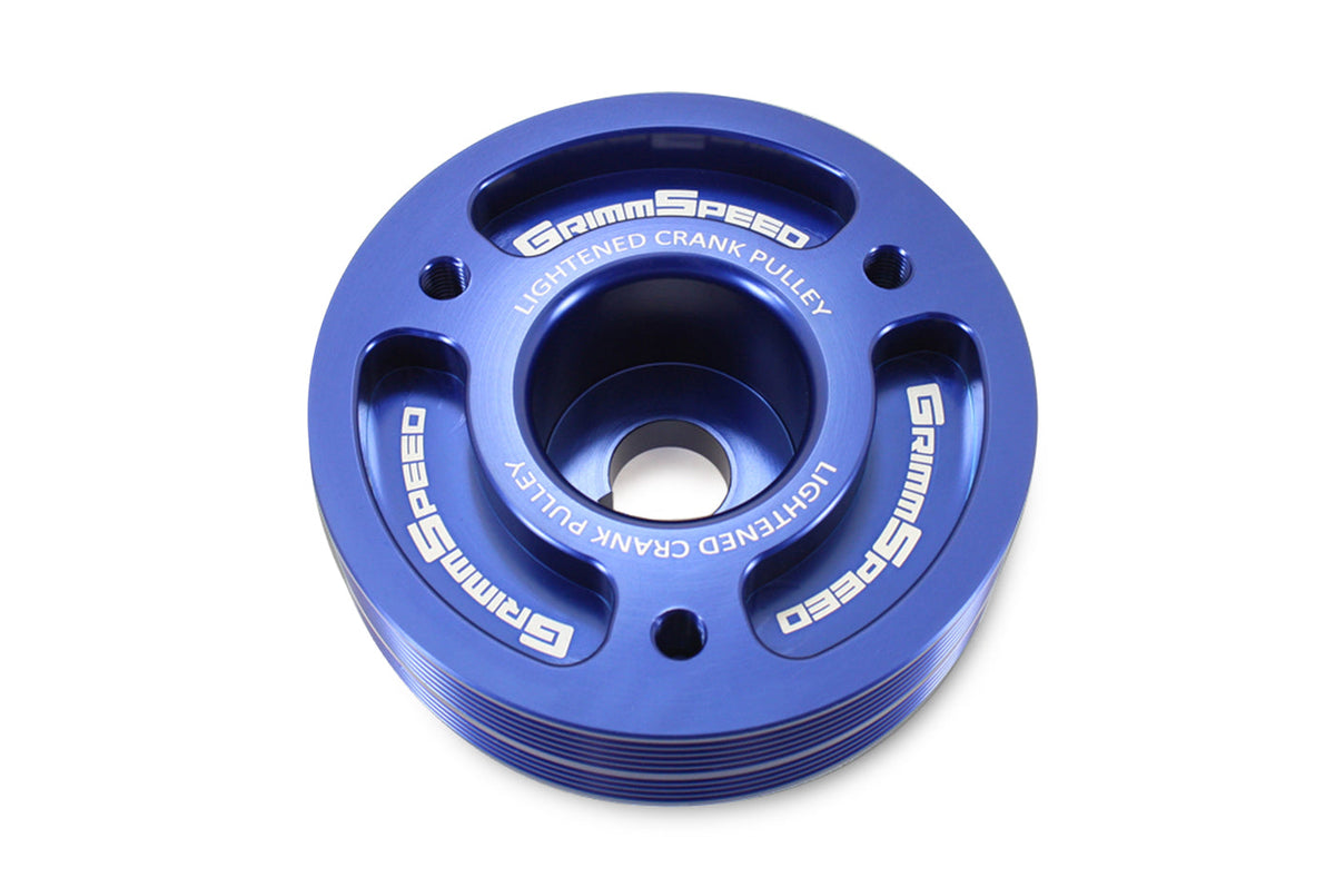 GrimmSpeed Lightweight Crank Pulley for 02-14 WRX/04+STI (095015B Blue)