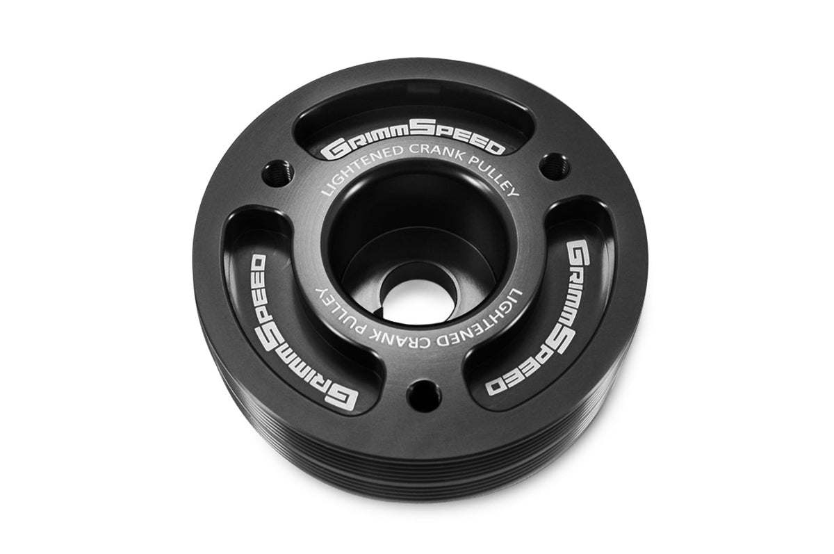 GrimmSpeed Lightweight Crank Pulley for 02-14 WRX/04+STI (095015BK Black)