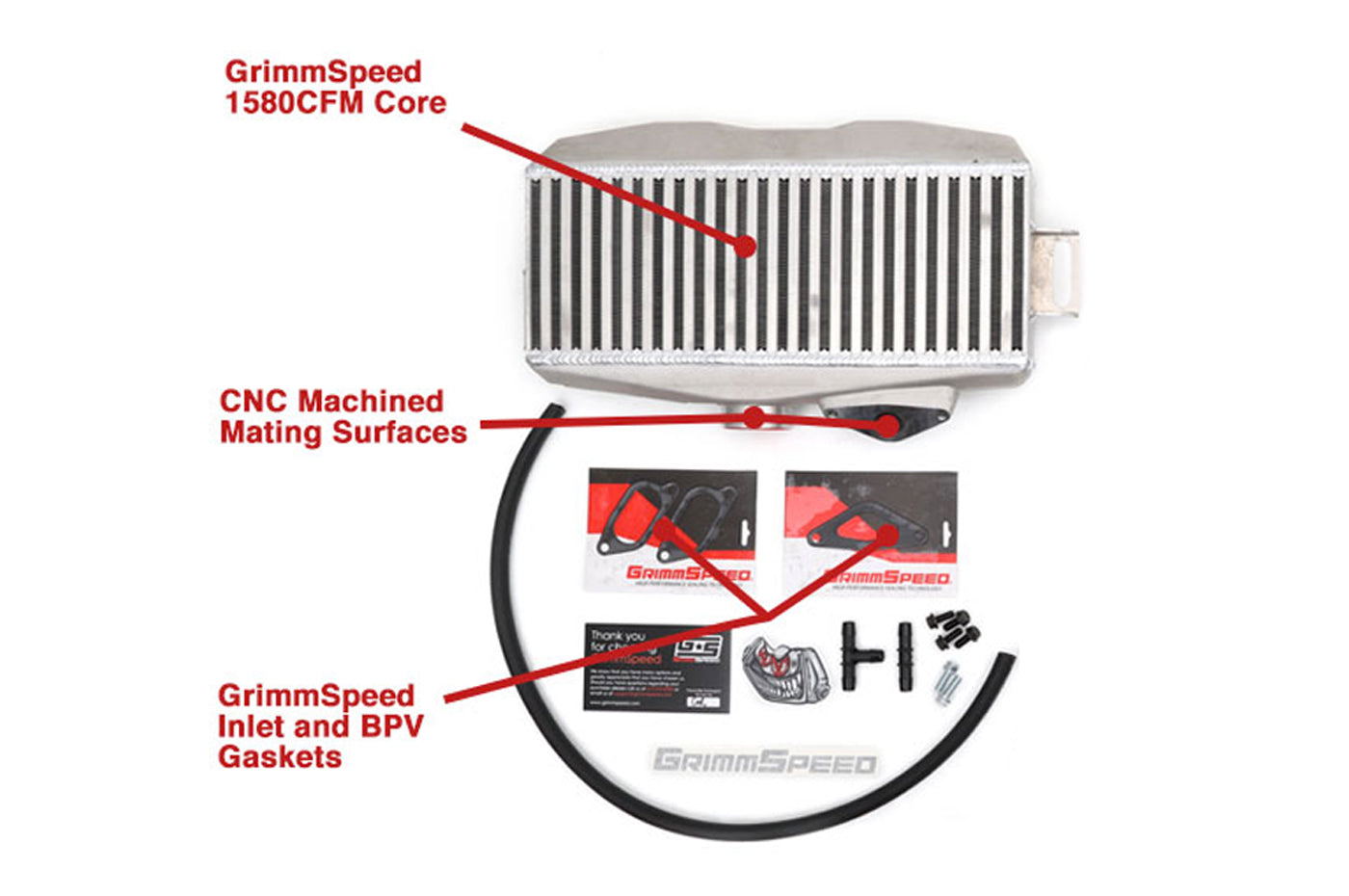 GrimmSpeed TMIC Top Mount intercooler for 02-07 WRX / 04+STi