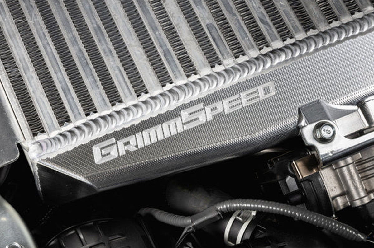 GrimmSpeed Billet TMIC Top Mount Intercooler Kit for 2022+ VB Subaru WRX (GRM113049) installed