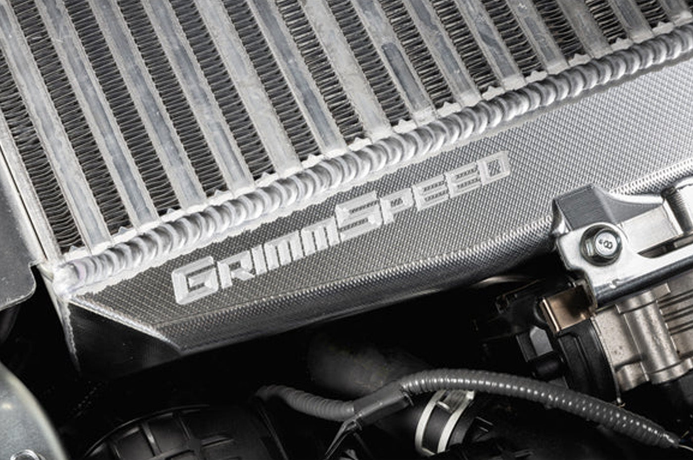 GrimmSpeed Billet TMIC Top Mount Intercooler Kit for 2022+ VB Subaru WRX (GRM113049) installed