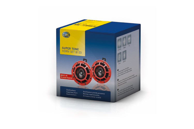 Hella Twin Supertone Horns Red (003399801) Box