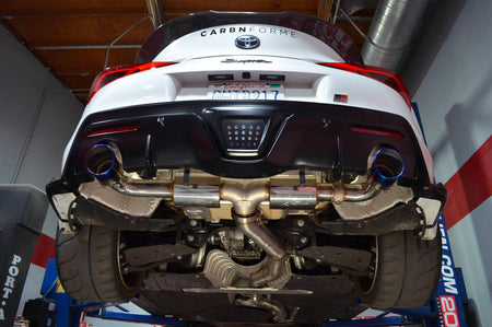 Injen Performance Exhaust System for MKV 2020+ Supra GR (SES2300TT) burnt titanium tips installed on MKV Supra
