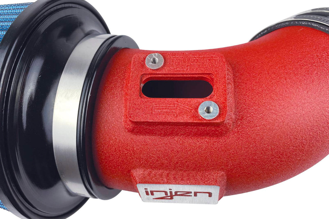 Injen PK Power Package System for MKV 2020+ Supra GR - cold air intake and intercooler charge pipe (PK2300WR) wrinkle red finish up close