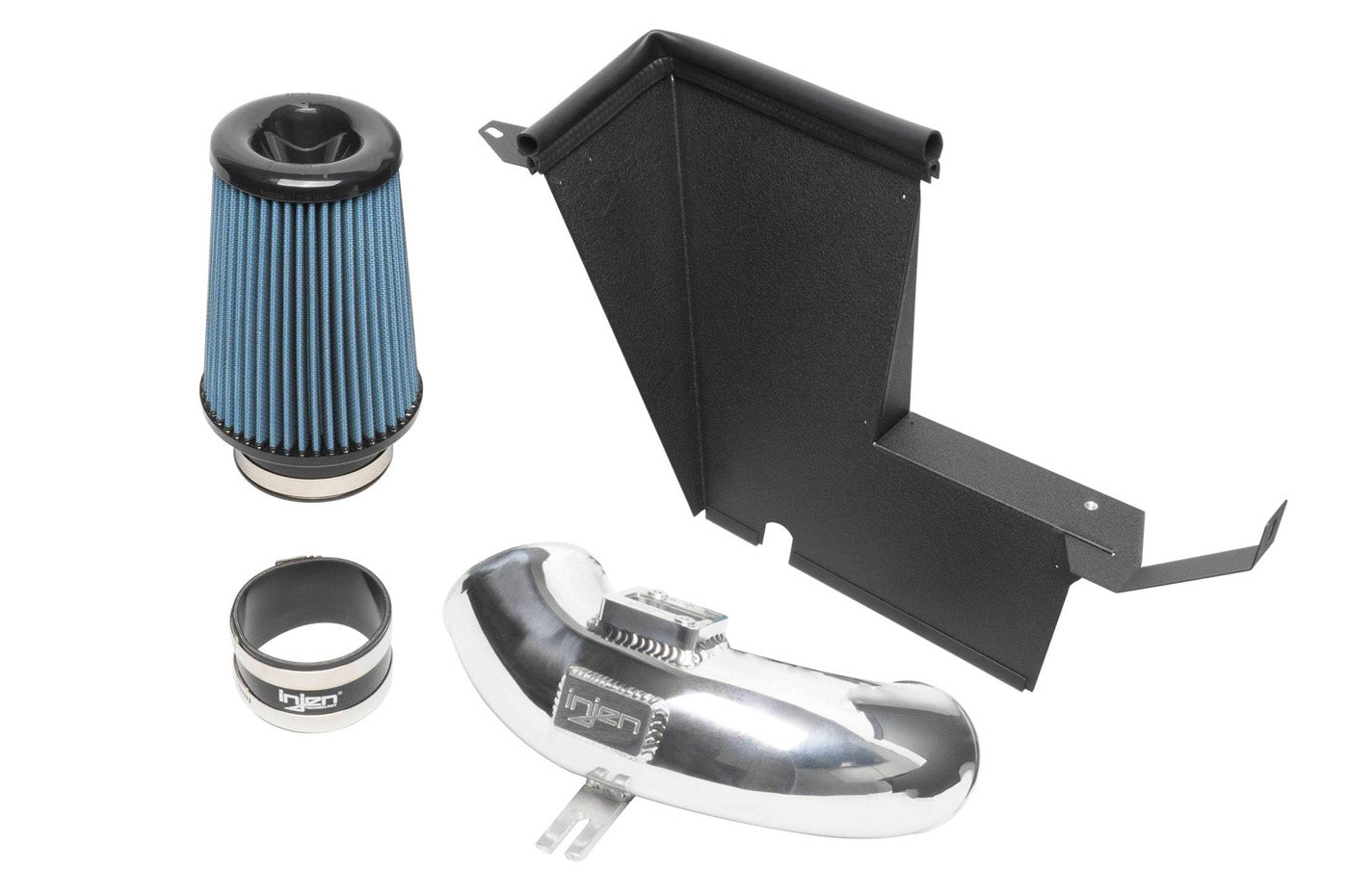 Injen SP Short Ram Cold Air Intake for 2020+ Supra GR (SP2301P) polished aluminum finish intake filter and coupler for 2.0L Supra GR
