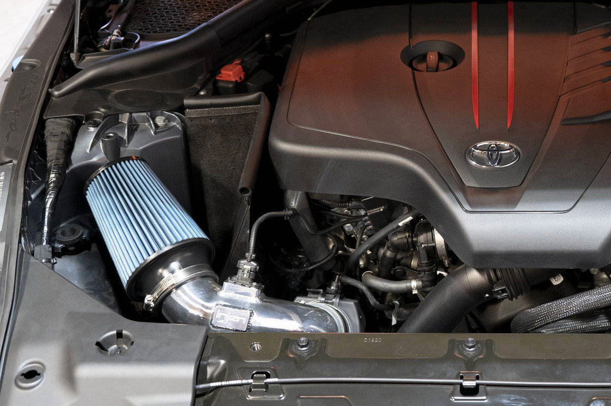Injen SP Short Ram Cold Air Intake for 2020+ Supra GR (SP2301P) polished aluminum finish intake installed on 2.0L Supra GR