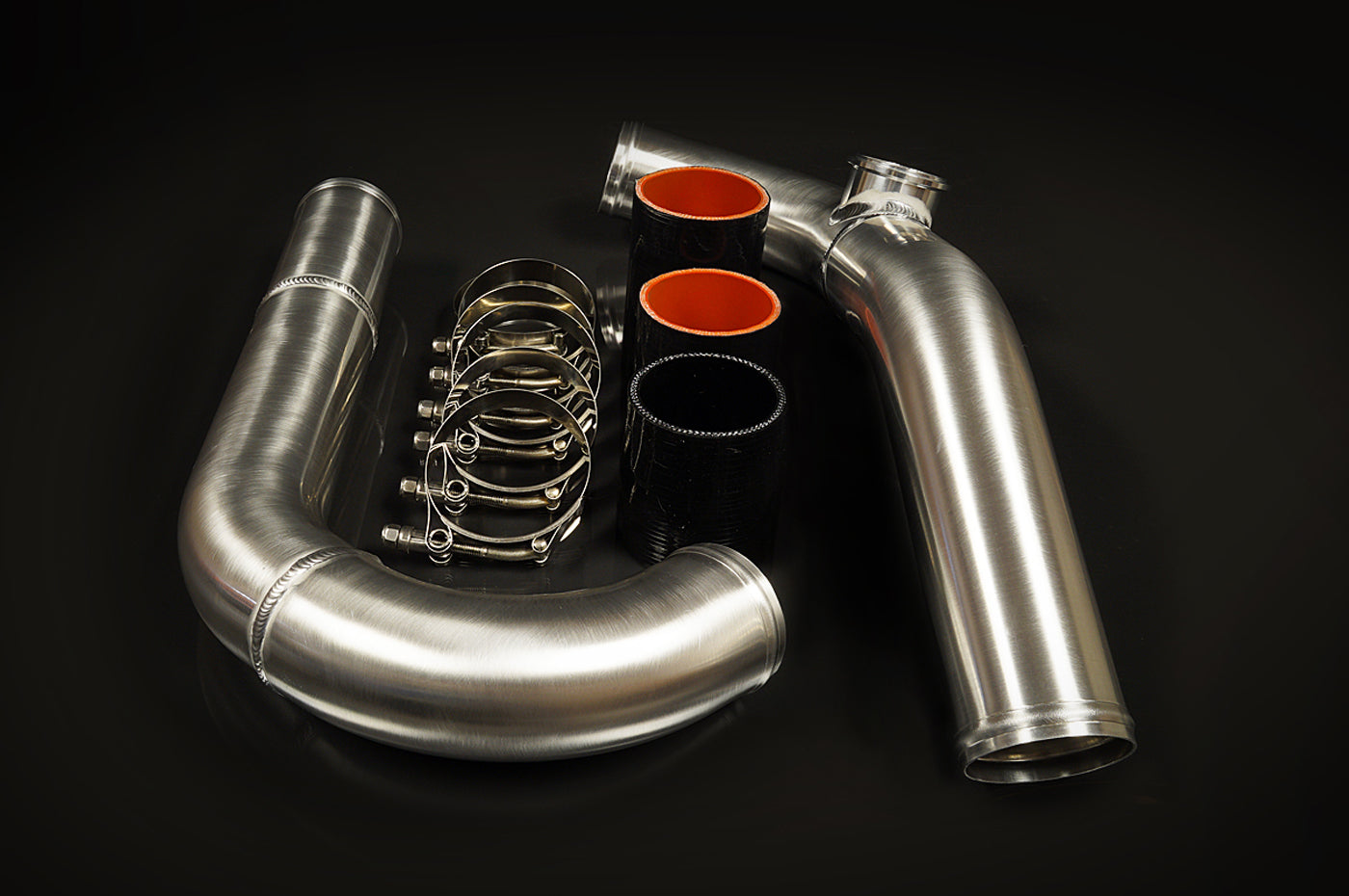 JMF Evo 7/8/9 Upper IC Pipe Kit for JMF Billet Intake Manifold (Brushed)