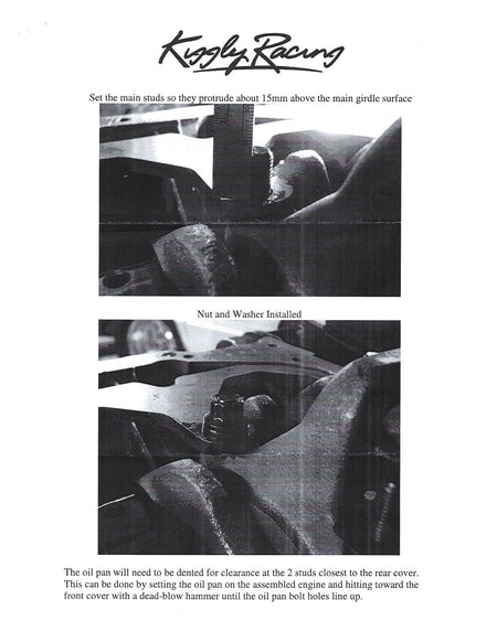 Kiggly Racing Main Girdle Instructions for 6-Bolt 4G63 DSM
