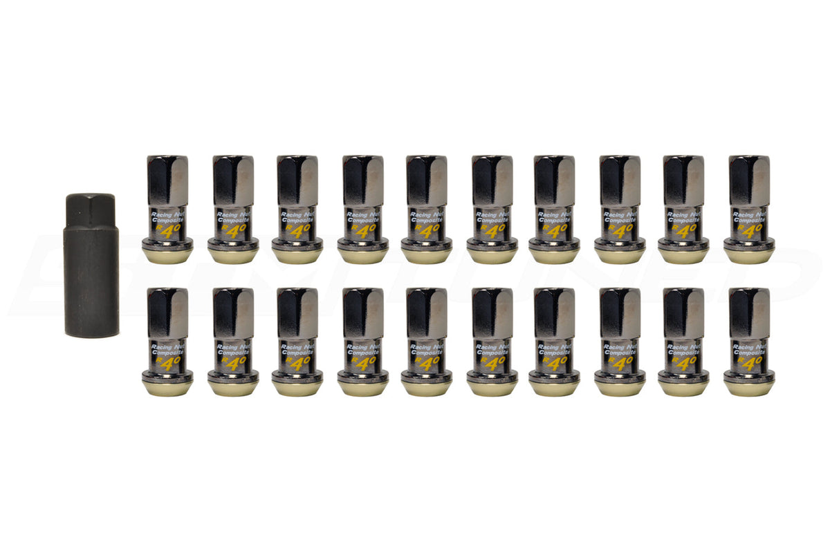Project Kics R40 Black Lug Nuts (M12 x 1.25) (KRC03K)