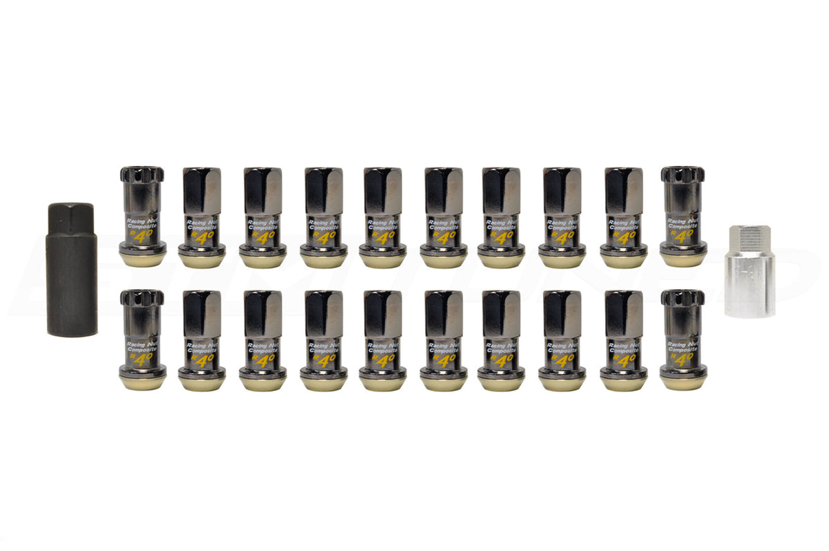 Project Kics R40 Black Lug Nuts with Locks (M12 x 1.25) (KRC13K)