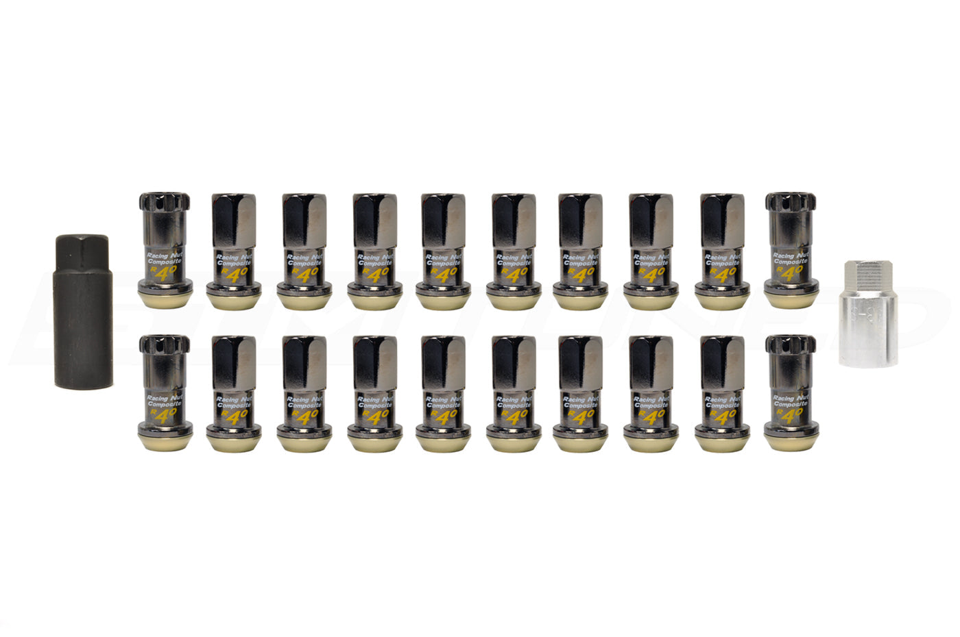 Project Kics R40 Black Lug Nuts with Locks (M12 x 1.25) (KRC13K)