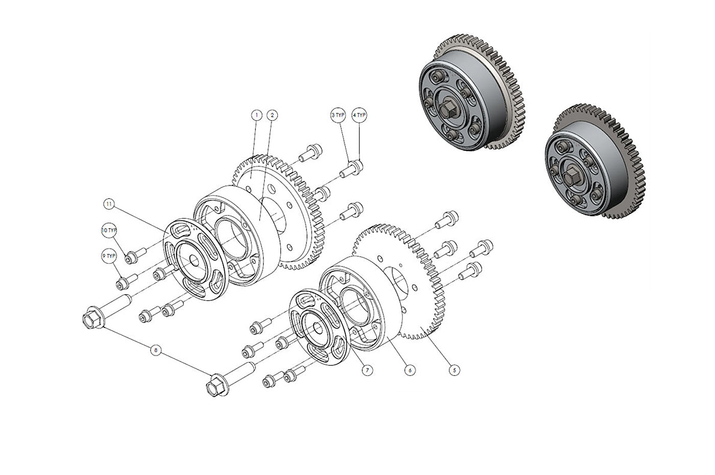 Magnus Adjustable Cam Gear MIVEC Delete for Evo X 