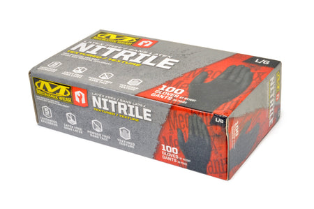 Mechanix Wear Black Nitrile Gloves (Box of 100) Large (D03-05-010-100)