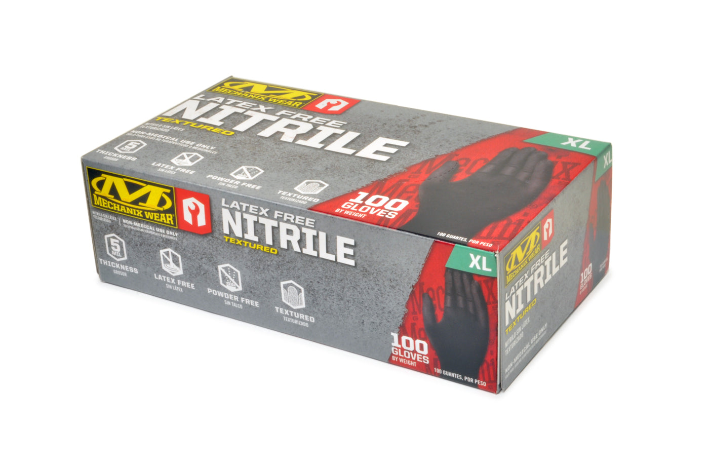 Mechanix Wear Black Nitrile Gloves (Box of 100) X-Large (D13-05-011-100)
