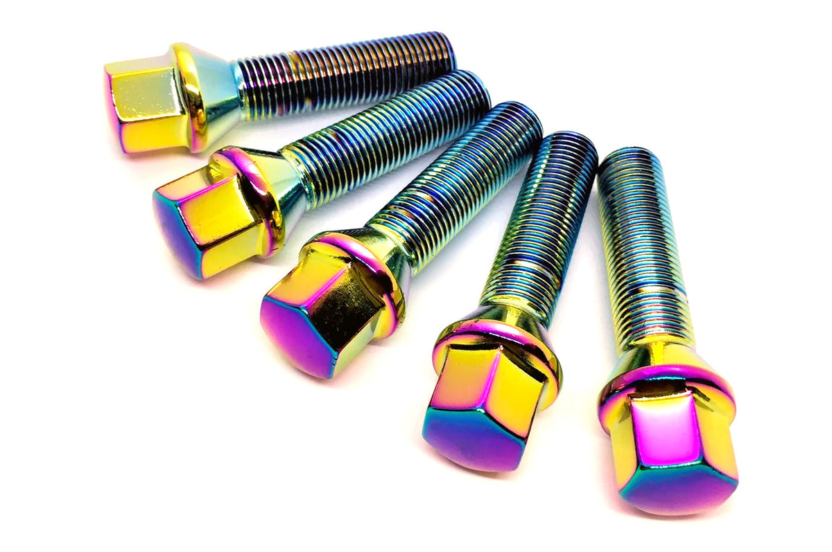 Mevius Lug Bolts Chrome Neon