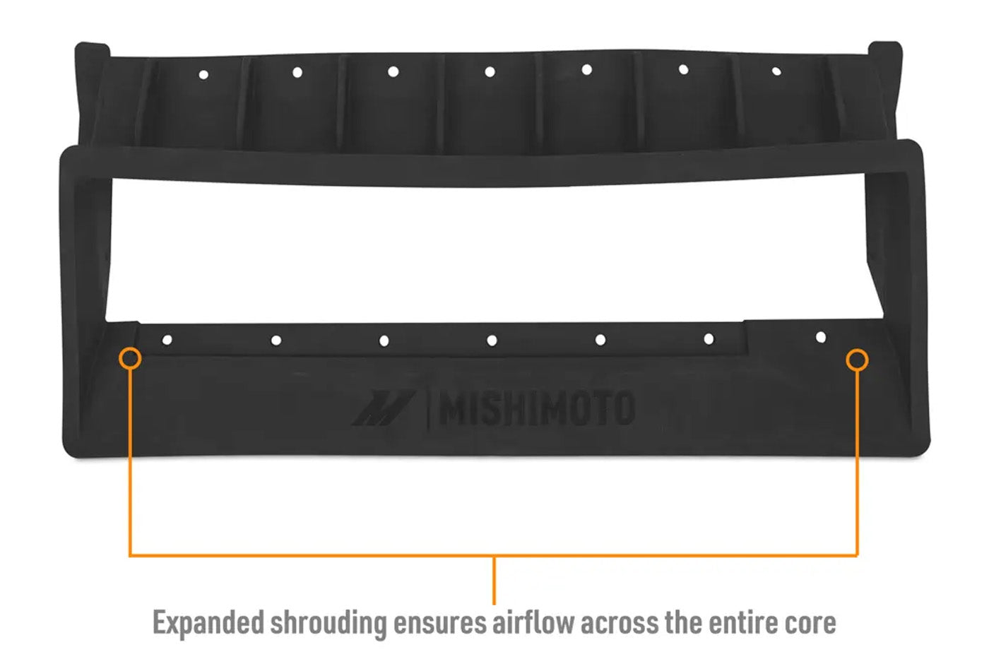 Mishimoto Performance Top Mount Intercooler Kit for 2022+ WRX (MMTMIC-WRX-22KBK) expanded shroud ensure airflow across the entire core