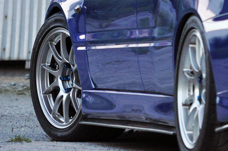 Muteki SR48 Open Ended Lug Nuts Burning Blue Installed