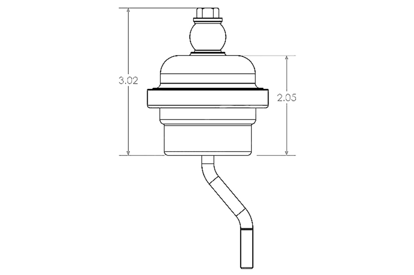 TiAL Sport MVI 2.5 Internal Wastegate Actuator Bent Rod Diagram