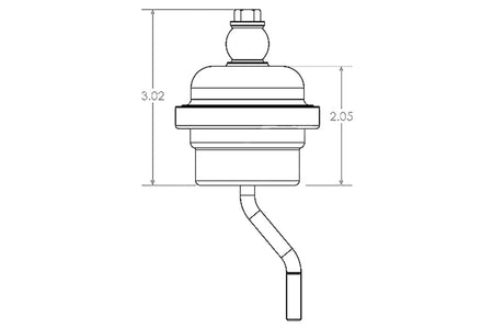 TiAL Sport MVI 2.5 Internal Wastegate Actuator Bent Rod Diagram
