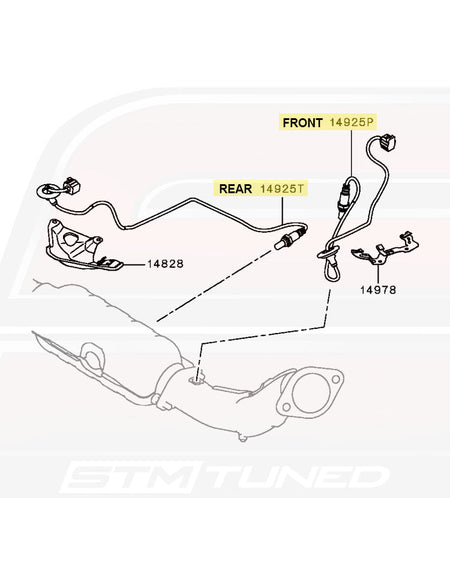 OEM Mitsubishi Evo X Oxygen Sensor Diagram