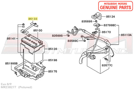 MR238277 Mitsubishi Battery Tray Tie Down - Evo 7/8/9