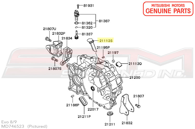MD746523 Mitsubishi Transmission Breather - Evo 4-9