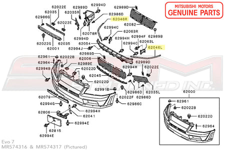 Mitsubishi Front Bumper Mounting Bracket - Evo 7/8/9