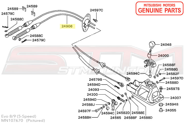 Mitsubishi Shifter Cables - Evo 8/9