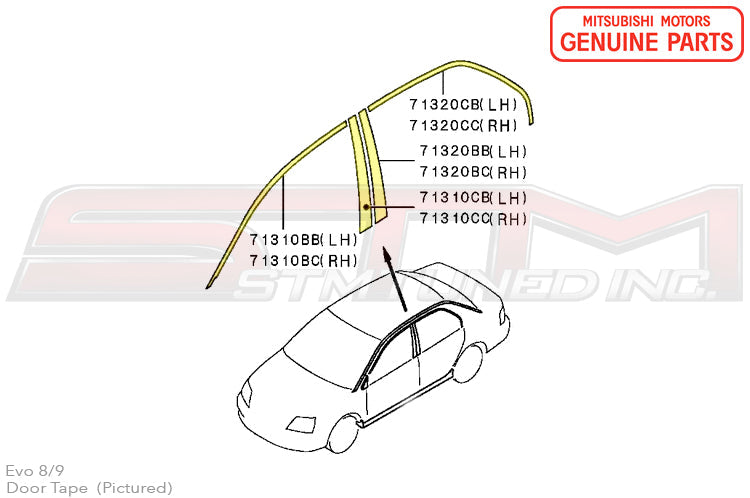 Mitsubishi Door Tape - Evo 8/9