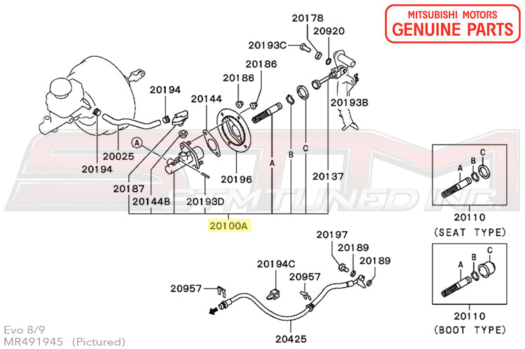 Mitsubishi Clutch Master Cylinder - Evo 8/9