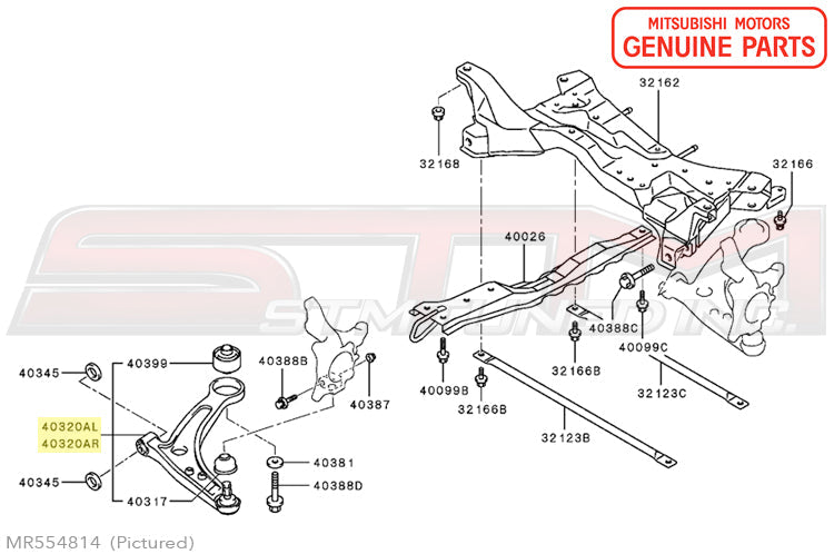 Mitsubishi Front Lower Control Arm - Evo 7/8/9