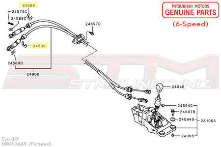 MR453669 Shifter Cable Bracket Clip - OEM Evo 8/9