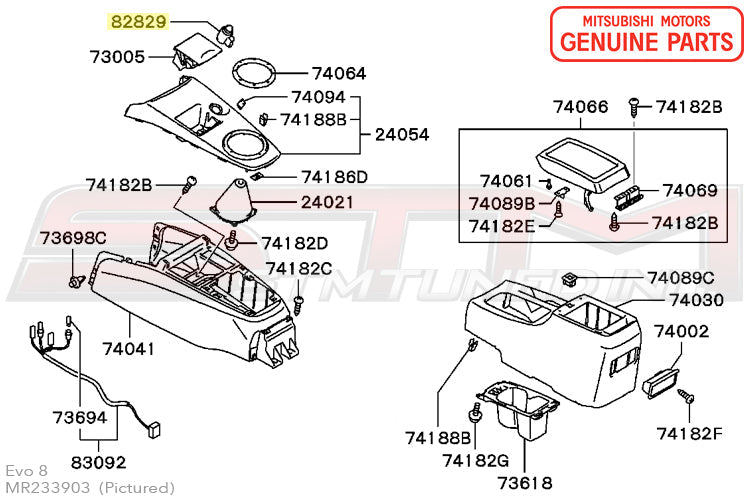Mitsubishi Cigarette Lighter - Evo 7/8/9