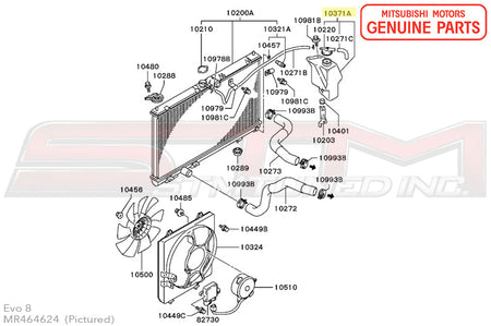 MR464624 Mitsubishi Coolant Overflow Tank - Evo 7/8/9
