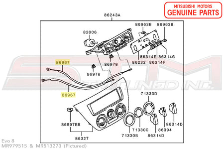 Mitsubishi HVAC Control Cable - Evo 8/9